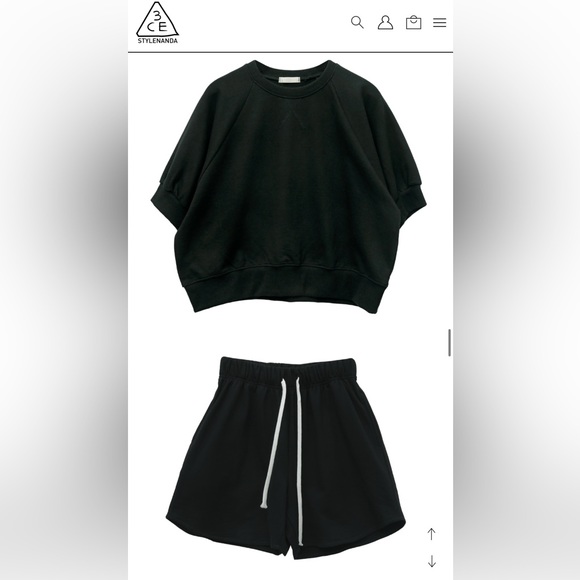 Stylenanda Raglan sleeve t shirt and shorts set - Picture 13 of 16